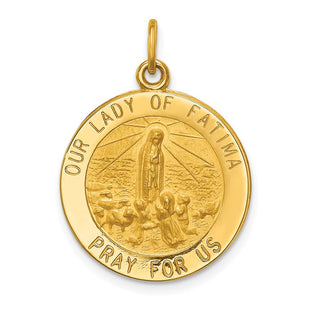 14k Our Lady of Fatima Medal Pendant (Style XR666)