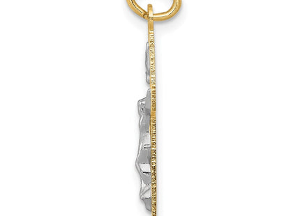 14k Two-tone INRI Crucifix Pendant (Style XR725)