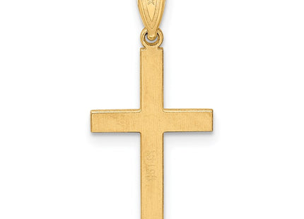 14K gold diamond cross pendant, further view