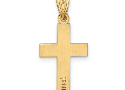 14K gold diamond cross pendant, further view