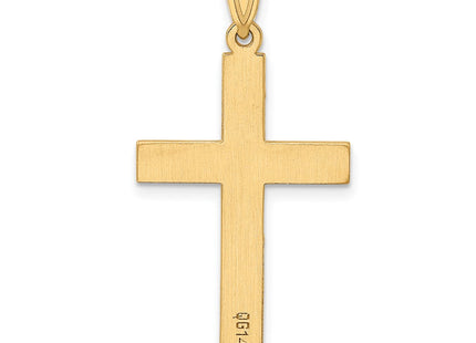 14K gold diamond cross pendant, further view