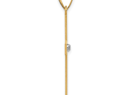 14k Polished .. Diamond Cross Pendant (Style XR779)