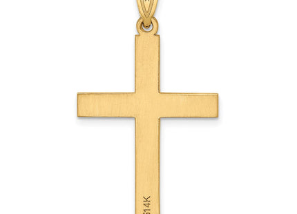14k Polished .. Diamond Cross Pendant (Style XR779)