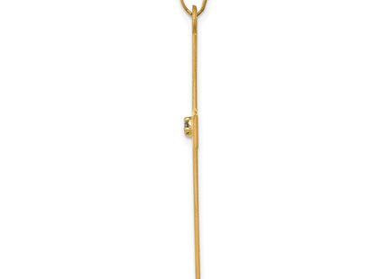 14K gold diamond cross pendant, alternate view