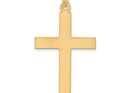 14K gold diamond cross pendant, further view
