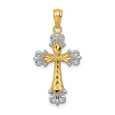 14K Solid Satin Star of David Charm, 24 x 16mm
