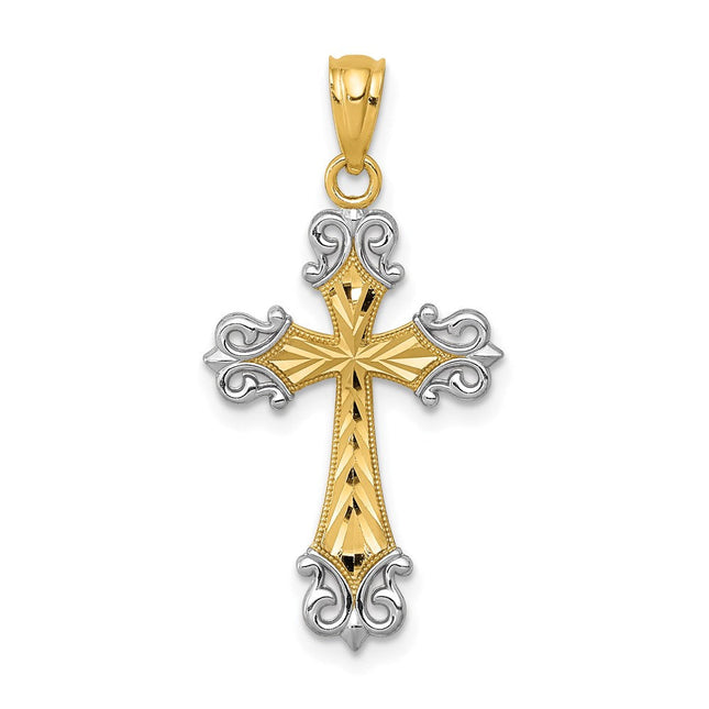 14k Solid Satin Star of David Charm, 24 x 16mm