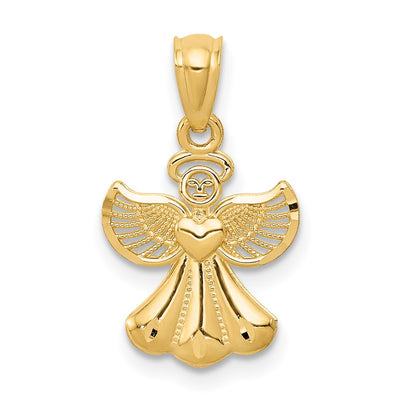 14K gold angel pendant