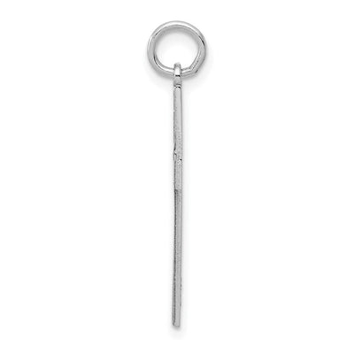 14K White Gold Laser Designed Cross Pendant, 26 x 13mm (R945)