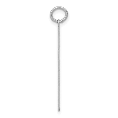 14K White Gold Laser Designed Cross Pendant, 33 x 17mm