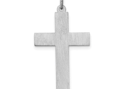 14K White Gold Laser Designed Cross Pendant (Style XR950)