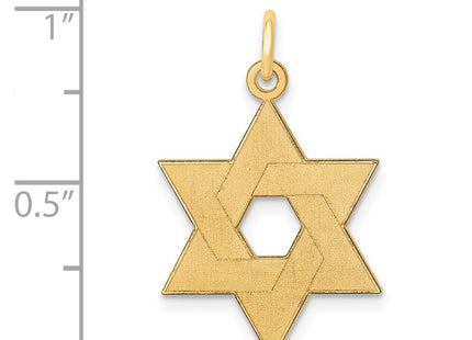 14K gold star pendant, another view