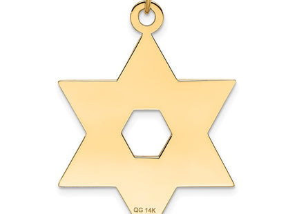 14K gold star pendant, further view