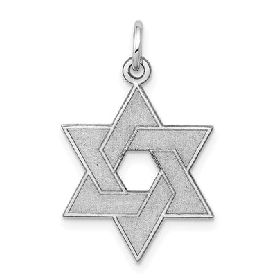 14K white gold star pendant