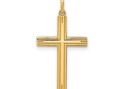 14K Laser Designed Cross Pendant (Style XR993)