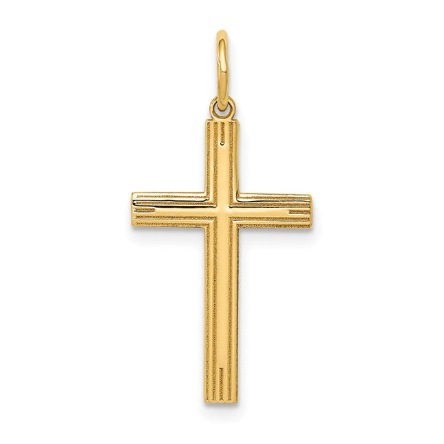 14K gold cross pendant