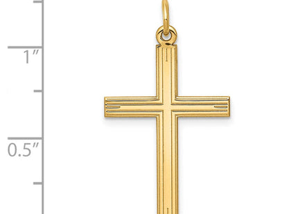 14K Laser Designed Cross Pendant (Style XR994)