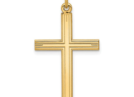 14K Laser Designed Cross Pendant (Style XR994)