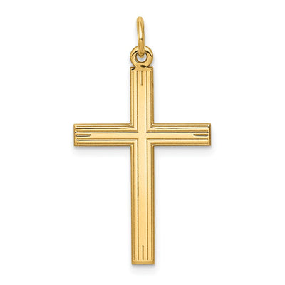 14K gold cross pendant