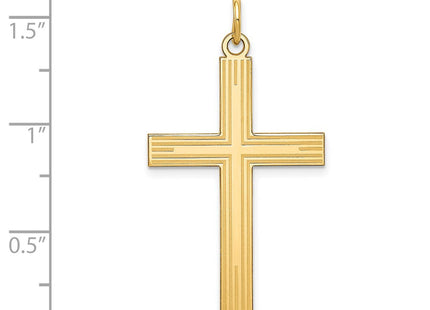 14K Laser Designed Cross Pendant (Style XR995)