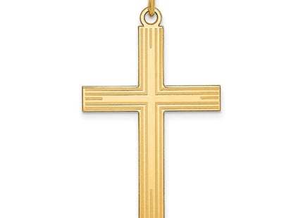 14K Laser Designed Cross Pendant (Style XR995)