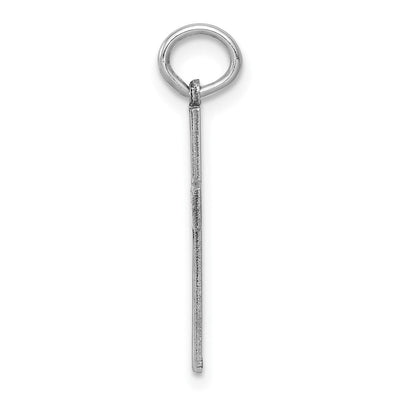 14K White Gold Laser Designed Cross Pendant, 22 x 11mm