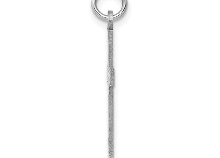 14K White Gold Laser Designed Cross Pendant (Style XR997)