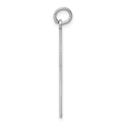 14K White Gold Laser Designed Cross Pendant, 32 x 17mm (R998)