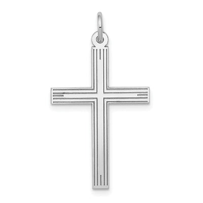 14K white gold cross pendant