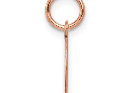 14K Rose Gold Plain .018 Gauge Circular Engraveable Disc Charm, 16 x 10mm