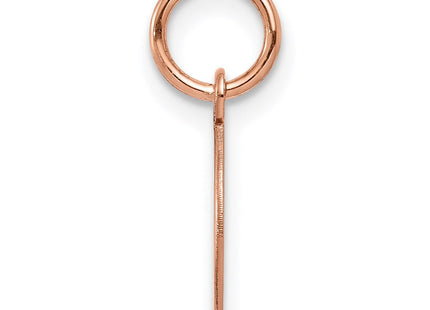14K rose gold disc charm, alternate view