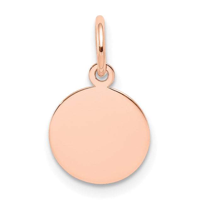 14K rose gold disc charm