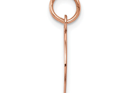 14K Rose Gold Plain .011 Gauge Circular Engraveable Disc Charm, 19 x 12mm