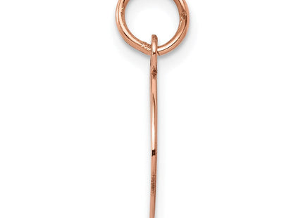 14K rose gold disc charm, alternate view