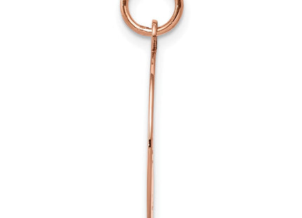 14K Rose Gold Plain .027 Gauge Circular Engraveable Disc Charm, 25 x 18mm