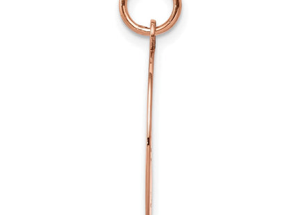 14K rose gold disc charm, alternate view