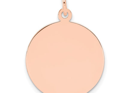 14K rose gold disc charm