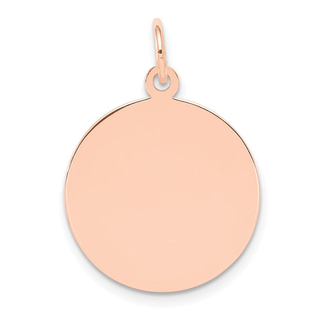 14K rose gold disc charm