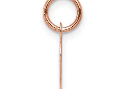 14K rose gold disc charm, alternate view