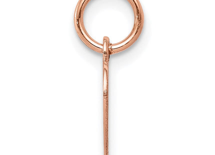14K rose gold disc charm, alternate view