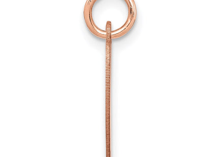 14K Rose Gold Plain .013 Gauge Engraveable Heart Disc Charm, 18 x 14mm
