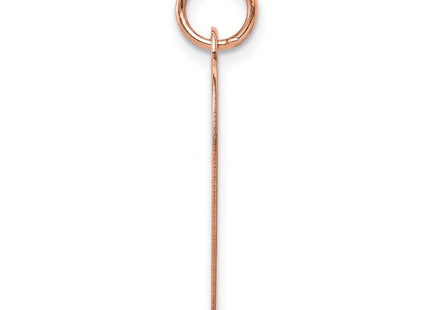 14K rose gold disc charm, alternate view