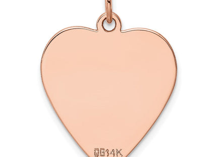 14K rose gold disc charm, another view
