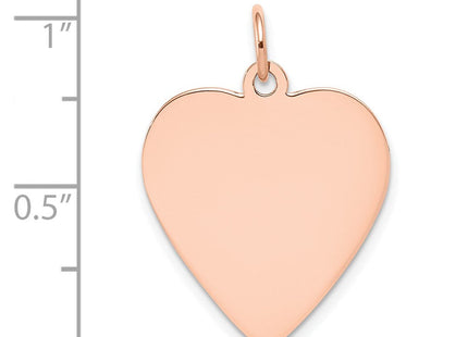 14K rose gold disc charm, further view