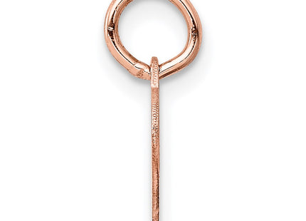 14K Rose Gold Heart Disc Charm, 14 x 10mm (18)