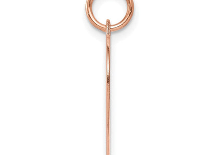 14K rose gold disc charm, alternate view