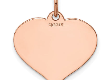 14K rose gold disc charm, another view