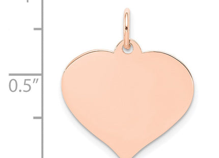 14K rose gold disc charm, further view