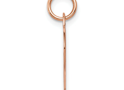 14k Rose Gold Plain .027 Gauge Engraveable Heart Disc Charm
