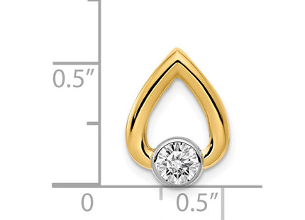 14K gold teardrop chain, another view
